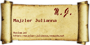 Majzler Julianna névjegykártya